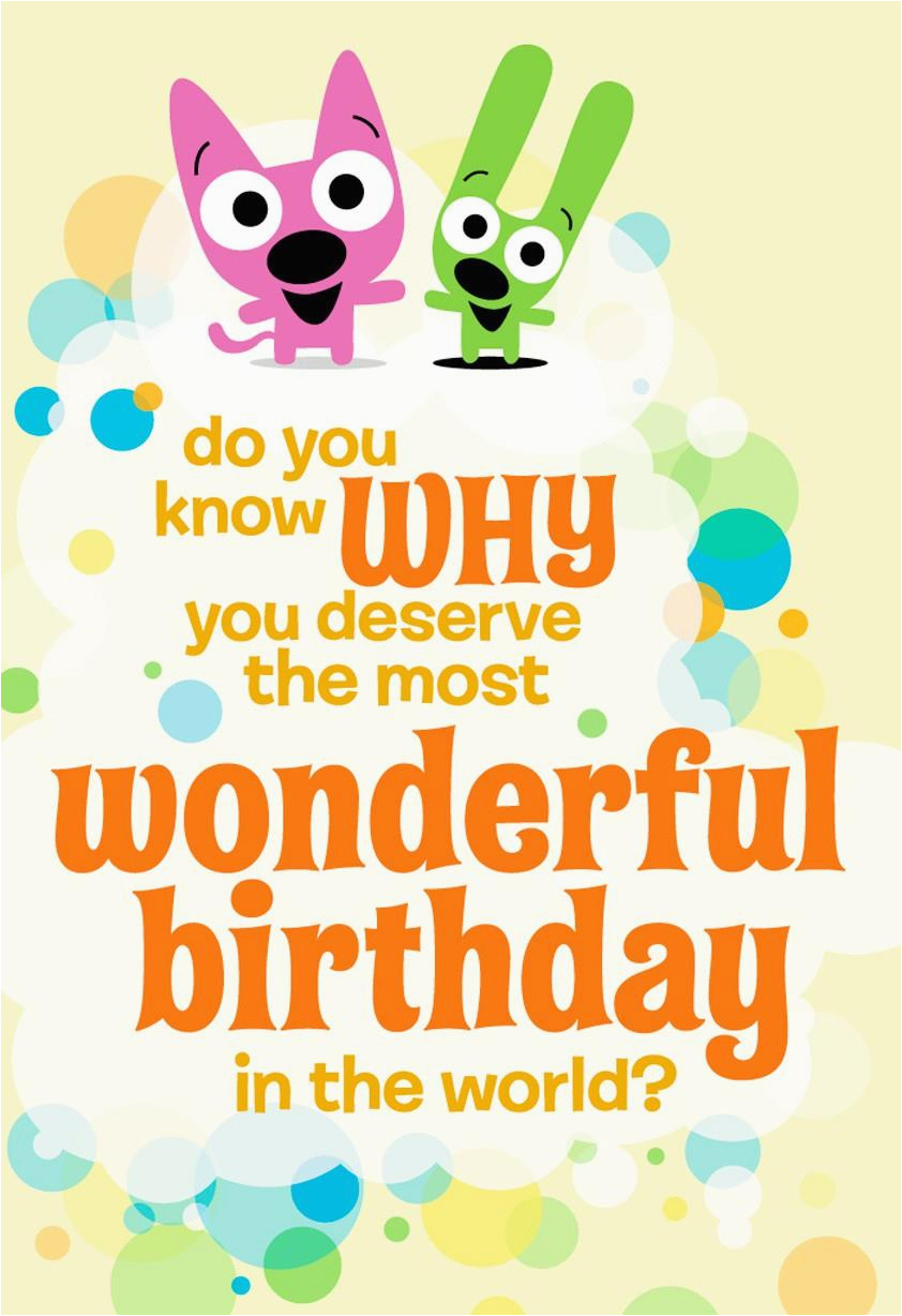 Hoops and Yoyo Birthday Cards with sound Hoops Yoyo Wonderful Funny Birthday sound Card Greeting