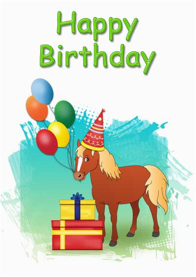 post free printable horse birthday cards 225724