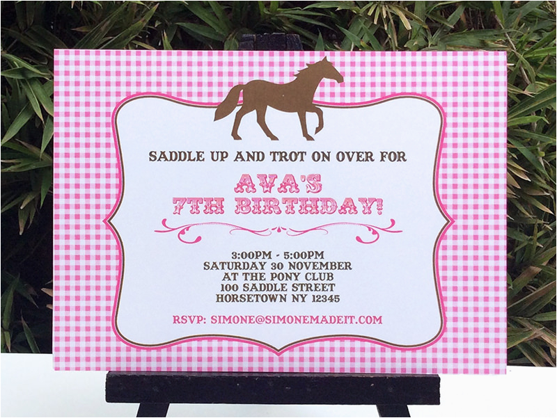 horse birthday party printable templates theme