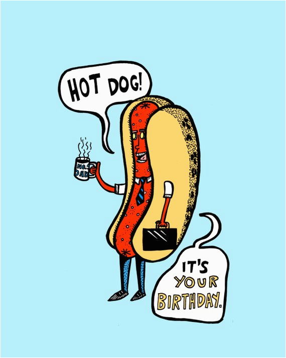 hot dog birthday card