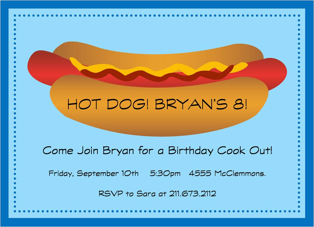 hot dog invitation