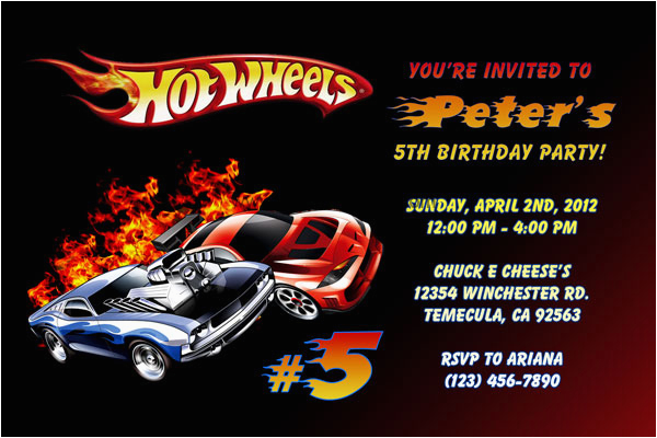 hot wheels invitations