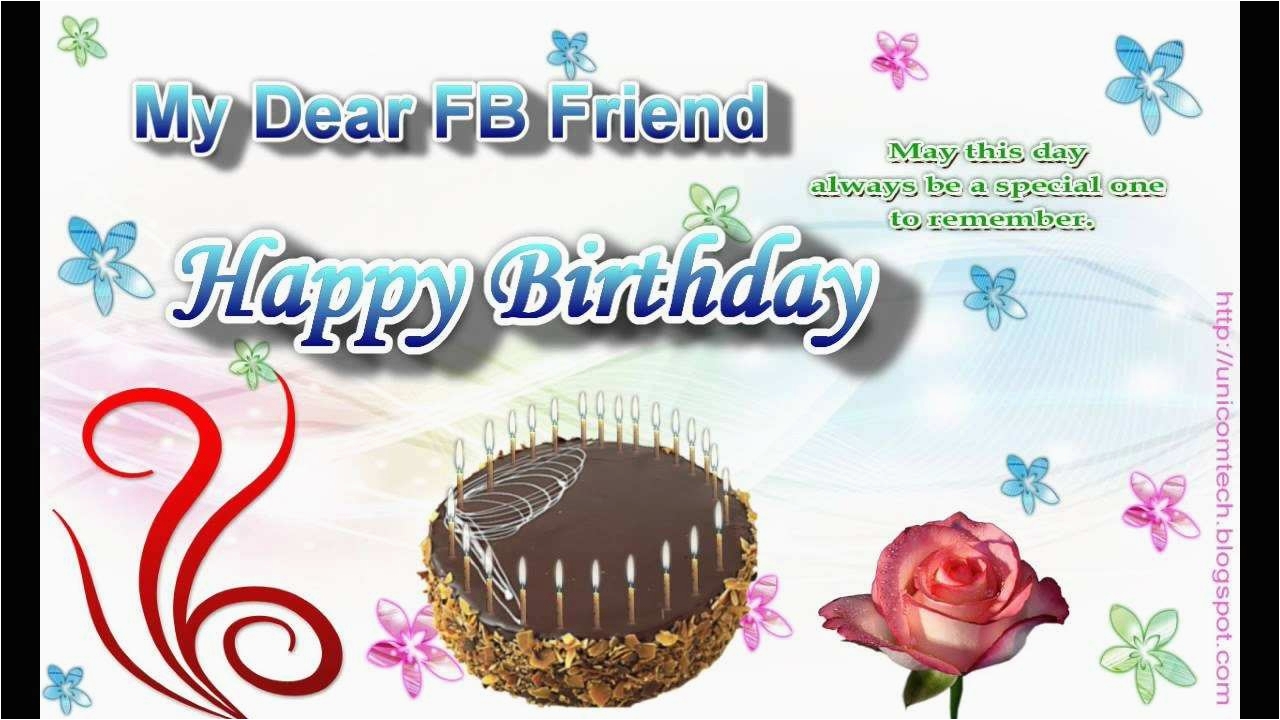 birthday greeting e card to a fb friend birthday cards to put on facebook