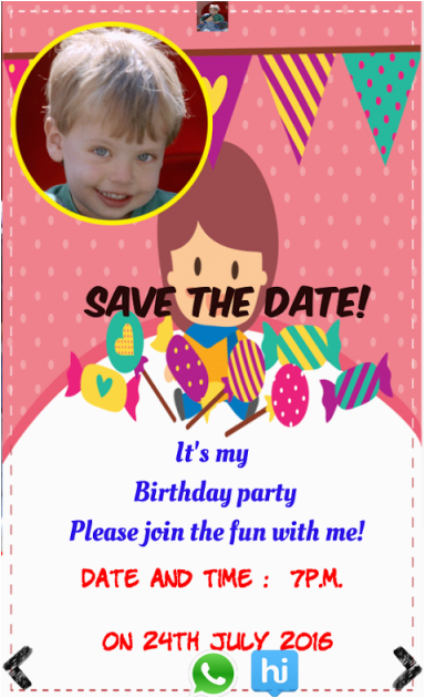 birthday invitation with photo