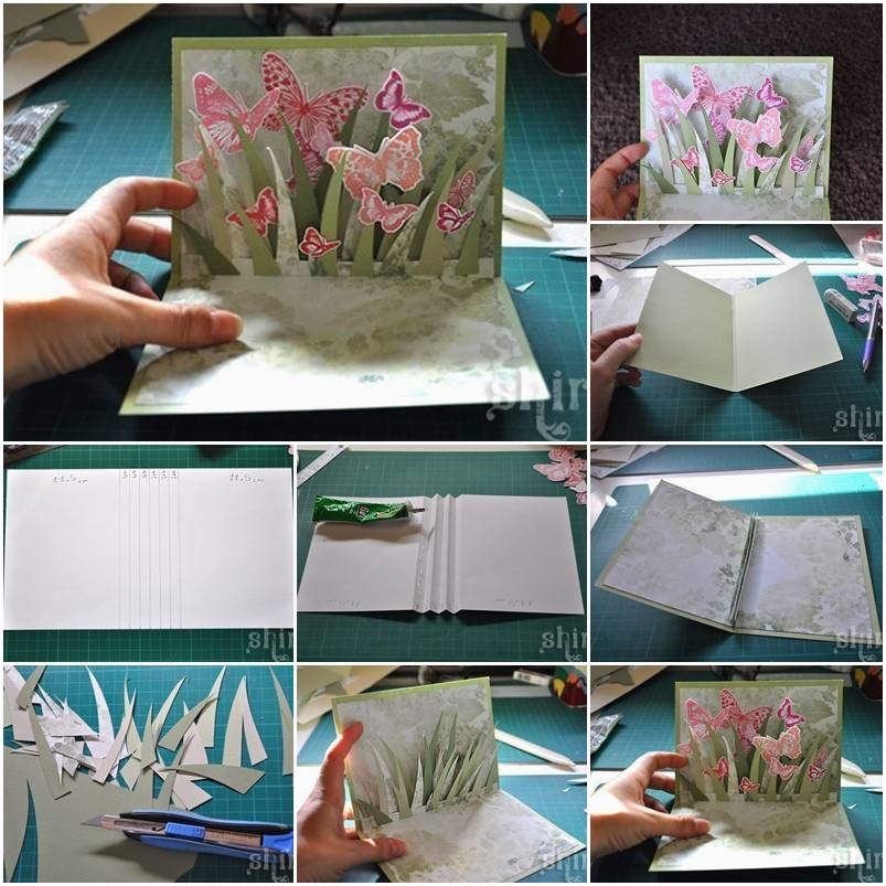 hand made 3d greeting card step step