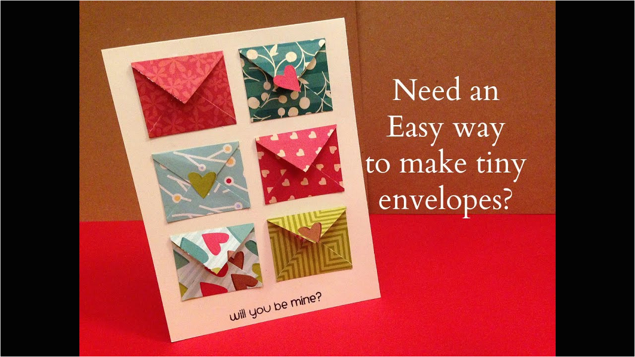 how to make tiny envelope and a card tutorial youtube
