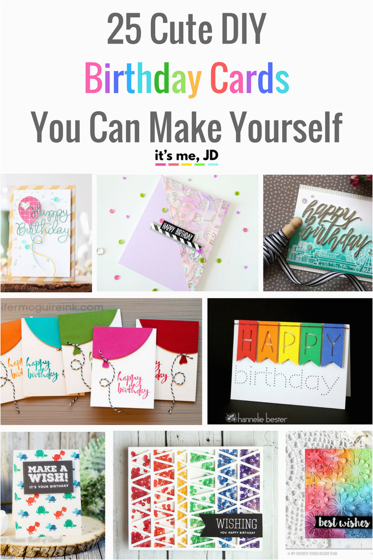25 cute diy birthday cards you can make yourself