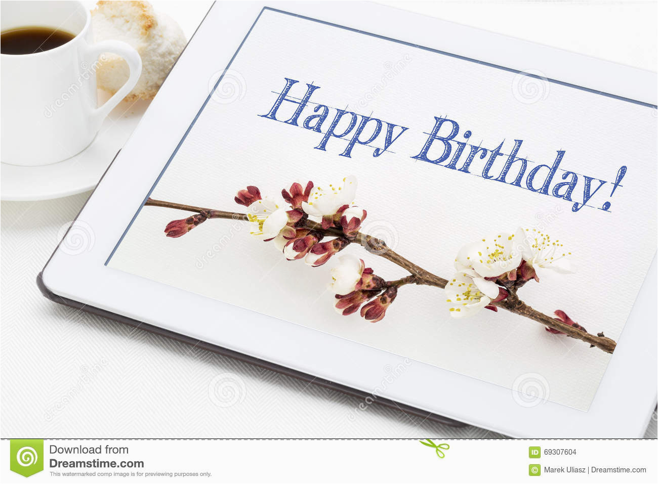happy birthday greeting card stock photo image 69307604