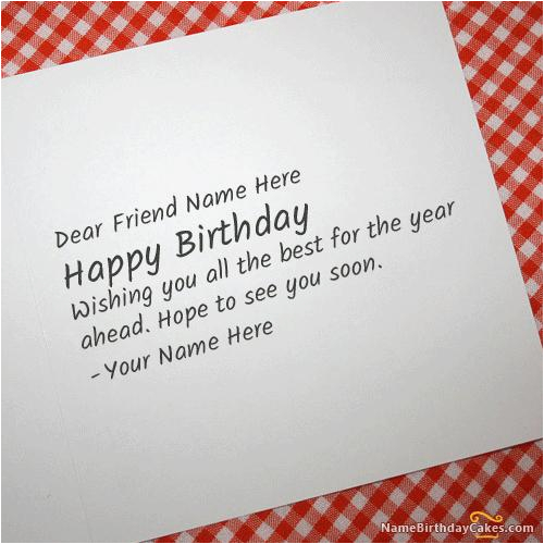 write name on birthday cards for friend birthday wishes