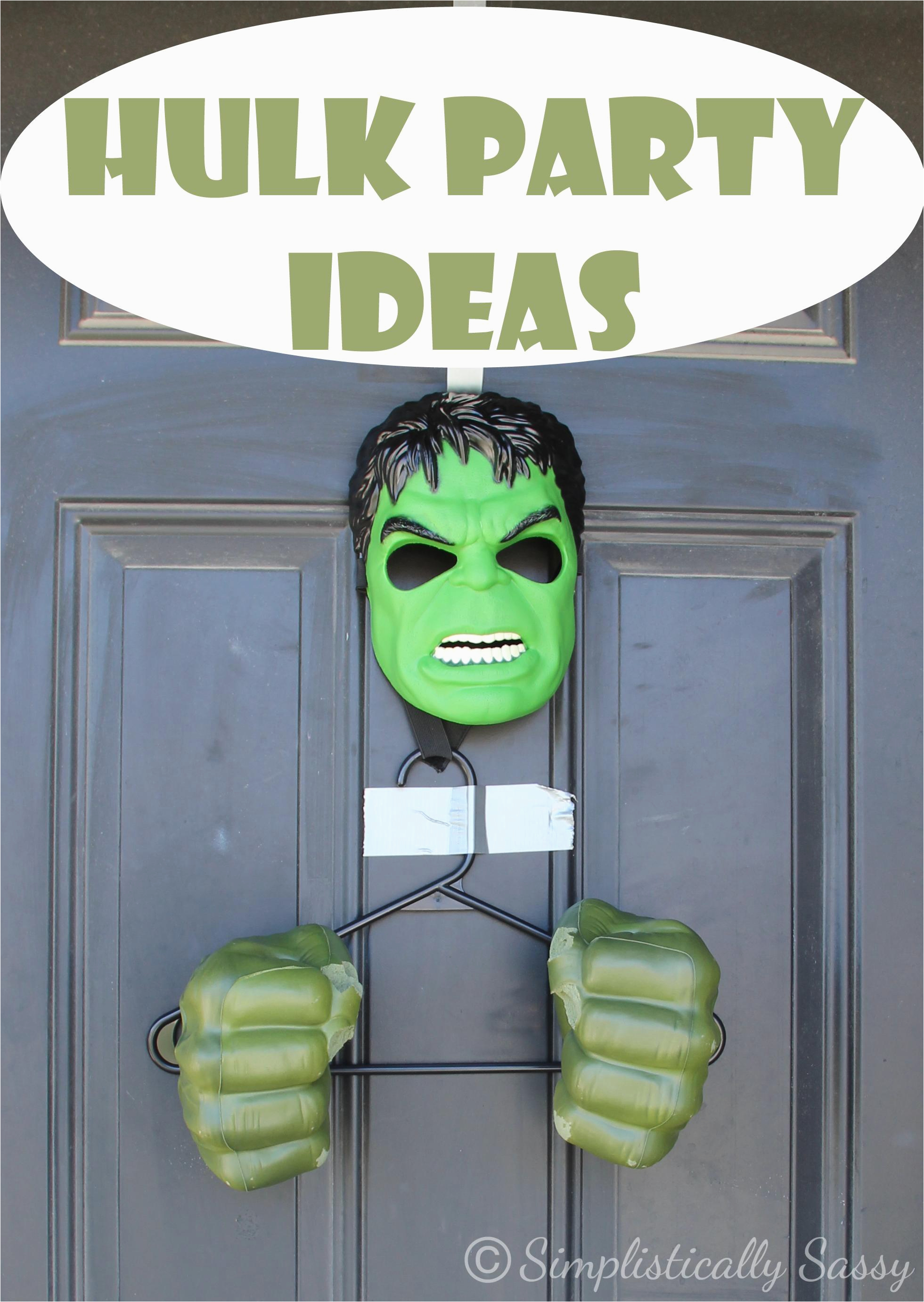 hulk birthday party ideas