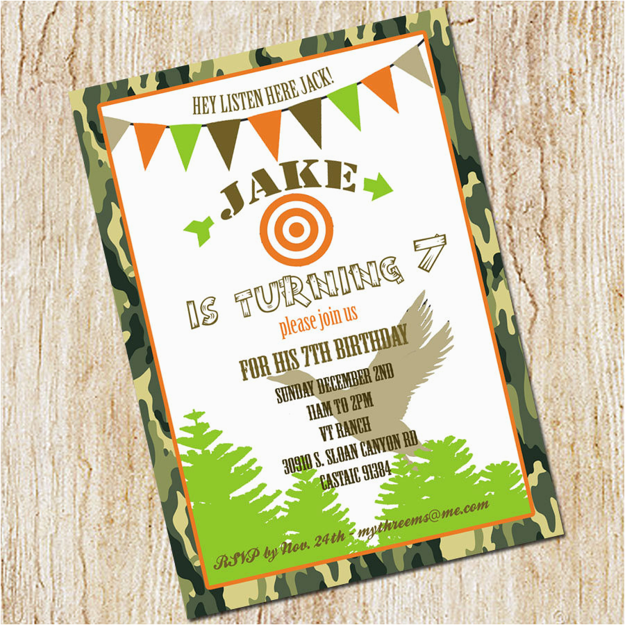 Free Printable Hunting Invitations