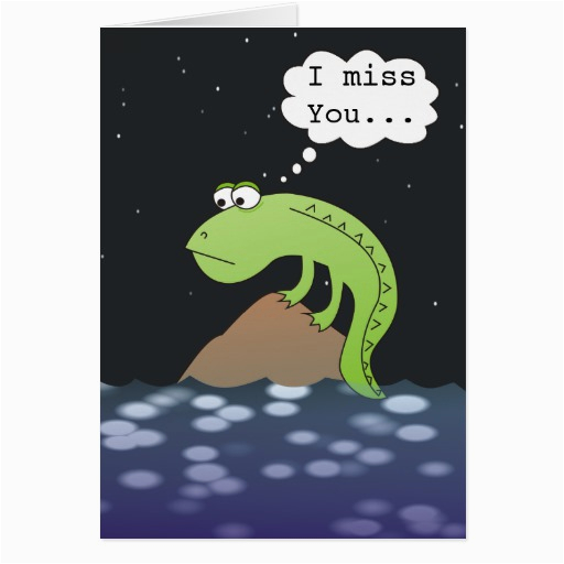 i miss you sad lizard greeting cards 137605336324538993