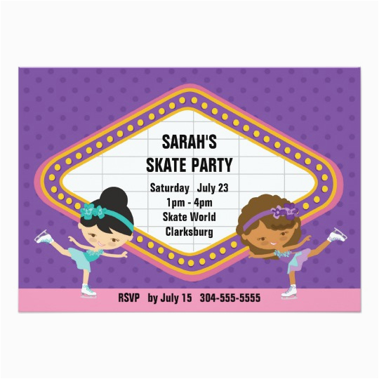 ice skating party card zazzle ca