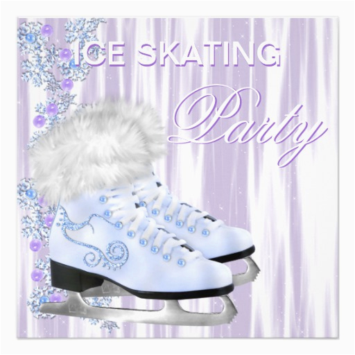 ice skating party card zazzle