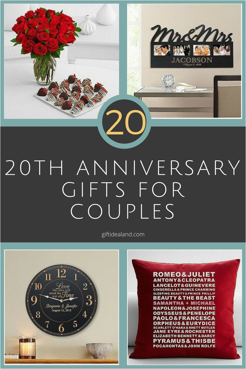 31 good 20th wedding anniversary gift ideas for him her