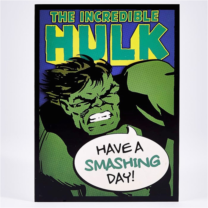 blank birthday card incredible hulk card factory