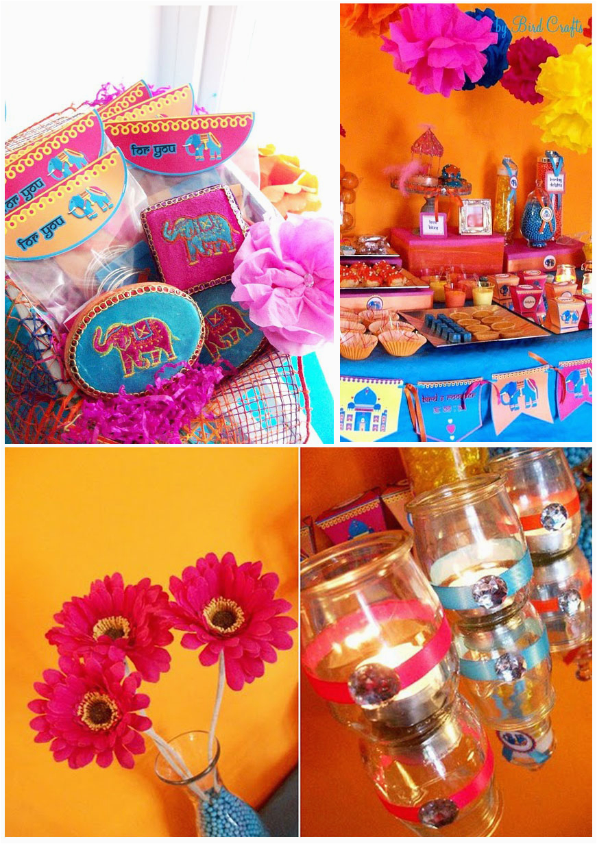 a vibrant bollywood inspired party