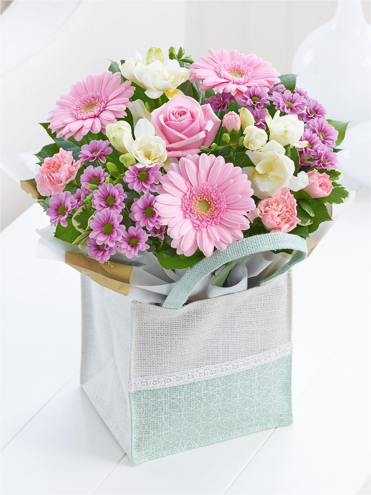 pink gift bag cooks the florist