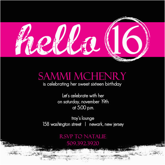invitations for sweet 16th birthday party