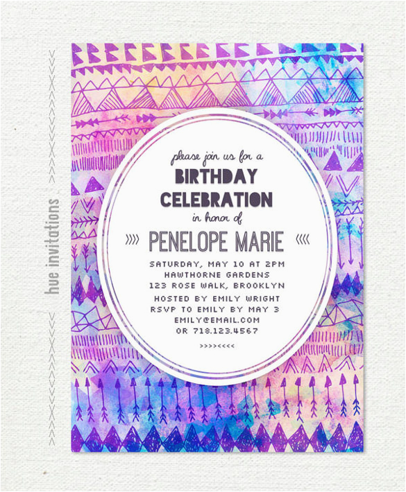 sample teenage birthday invitation