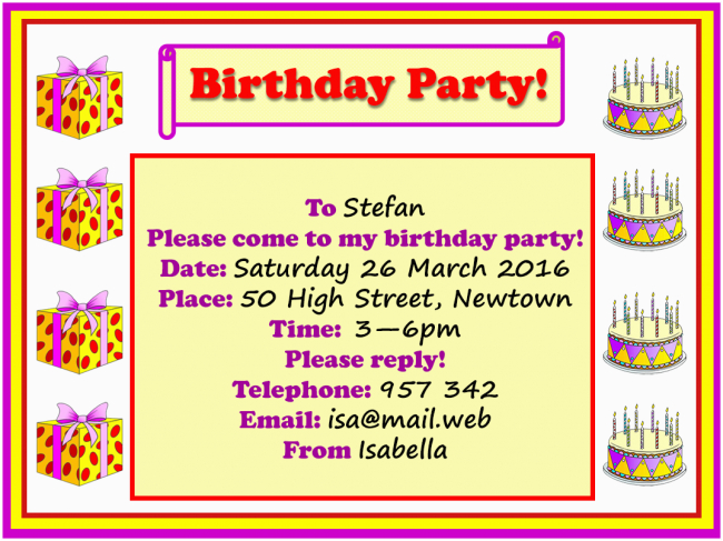 Inviting Friends for Birthday Party Birthday Party Invitation
