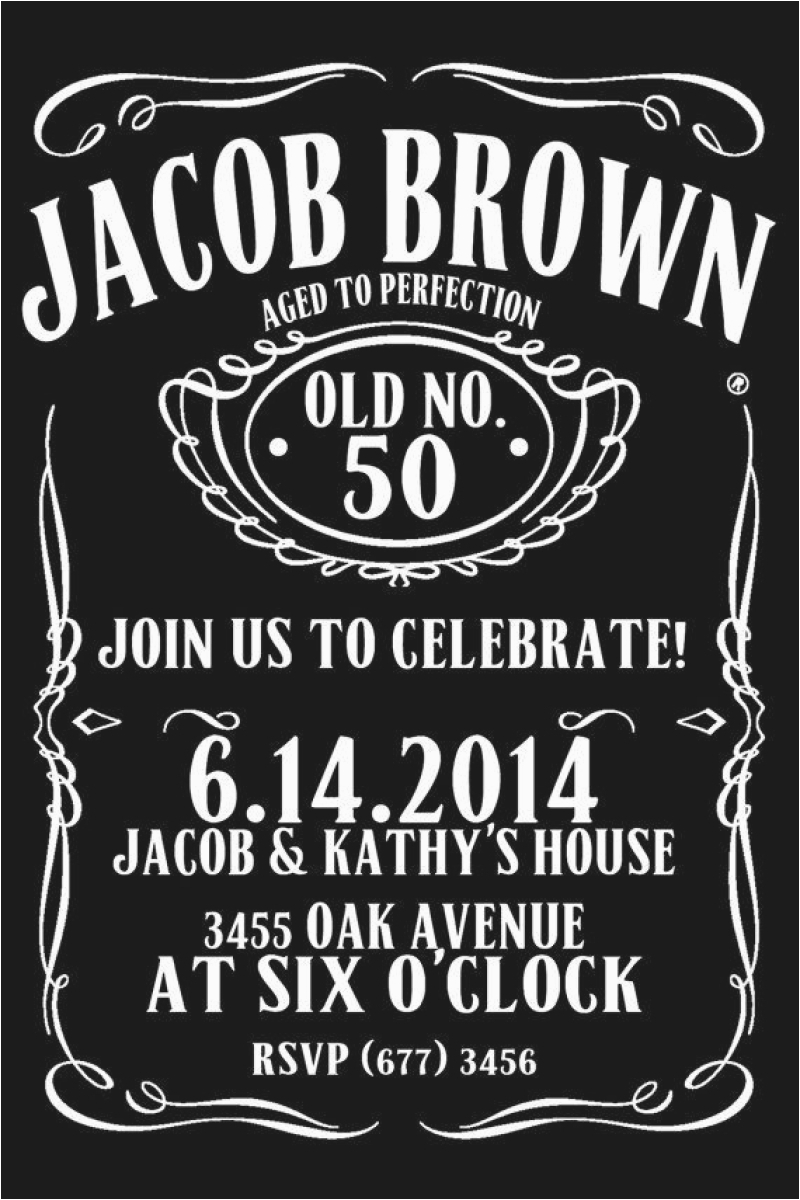 Jack Daniels Birthday Invitation Template Free BirthdayBuzz