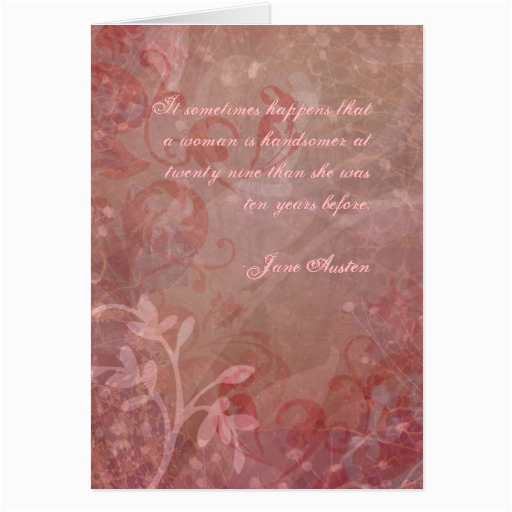 jane austen quote birthday card customized zazzle