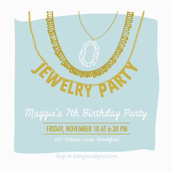 how to create jewelry party invitation
