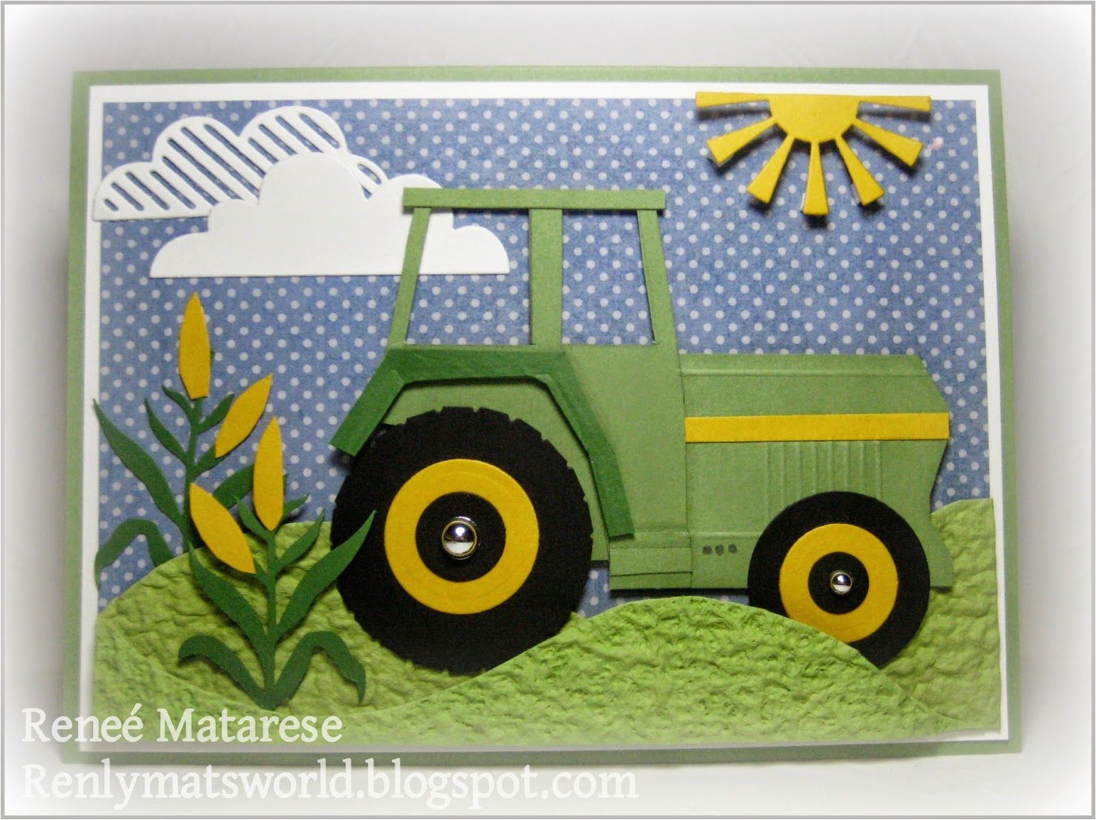 John Deere Birthday Card John Deere Birthday Card Tractor Cloud and Farming