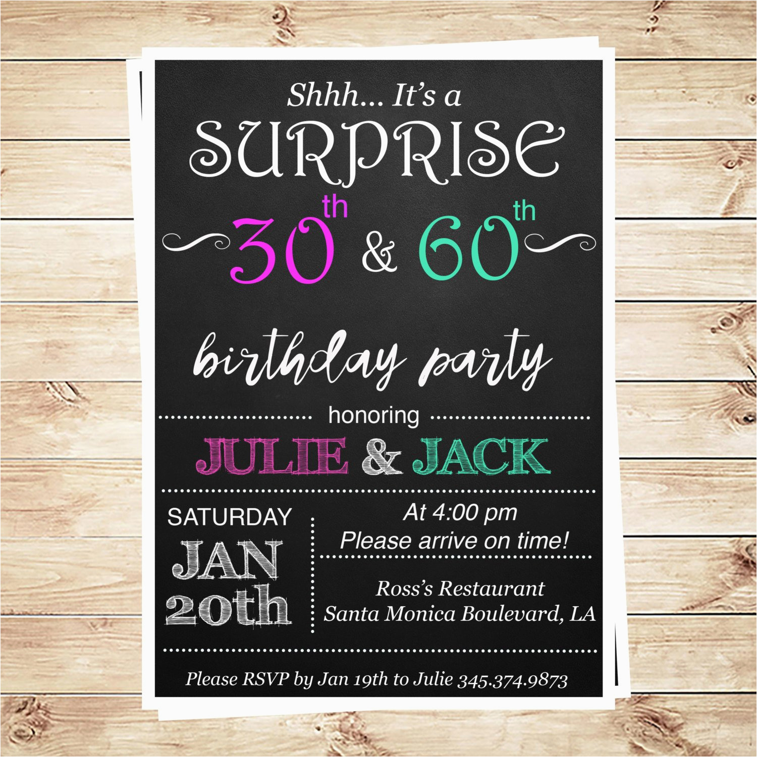joint birthday party invitations for adults by