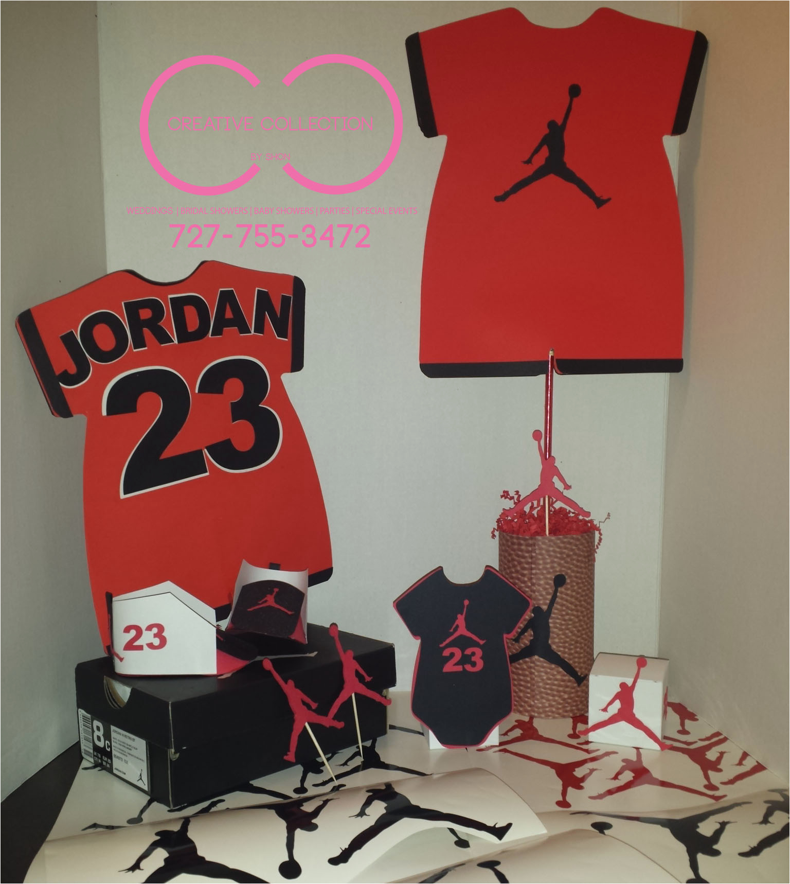 Jordan Birthday Decorations Jumpman Cupcake toppers sold In Sets 