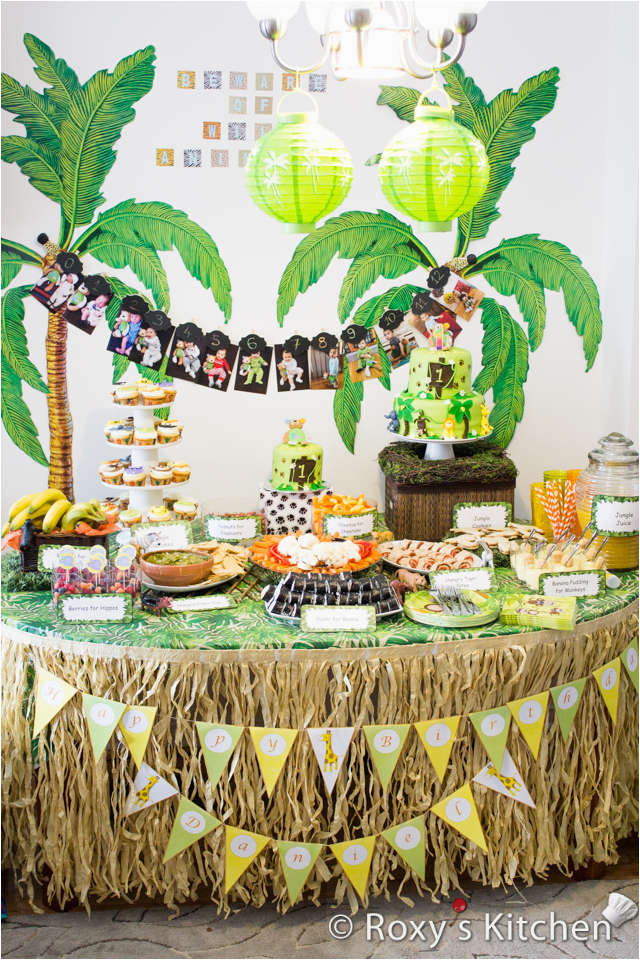 safari jungle themed first birthday party part iii diy decoration ideas free printables included