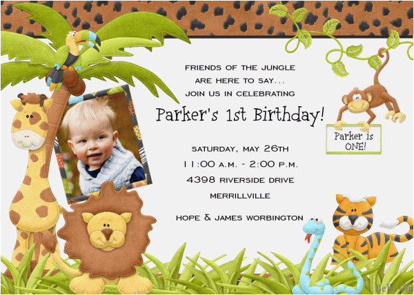jungle birthday invitations