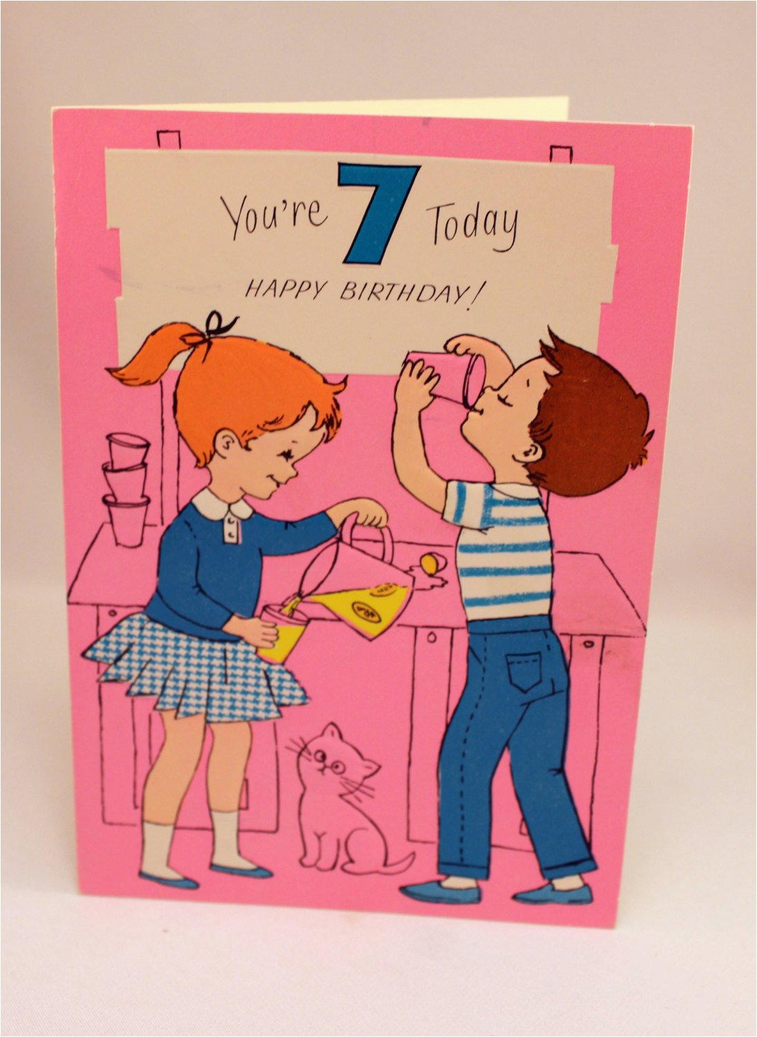 juvenile birthday card 7 year old girl