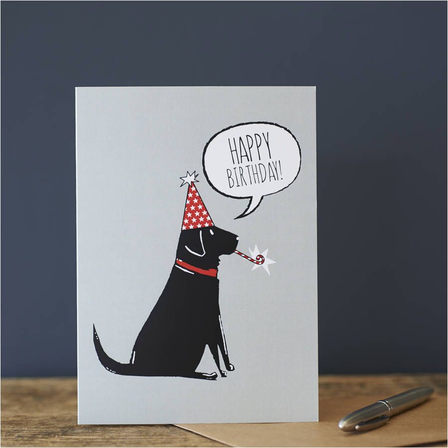 black labrador birthday card