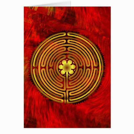 chartres labyrinth fire greeting card zazzle