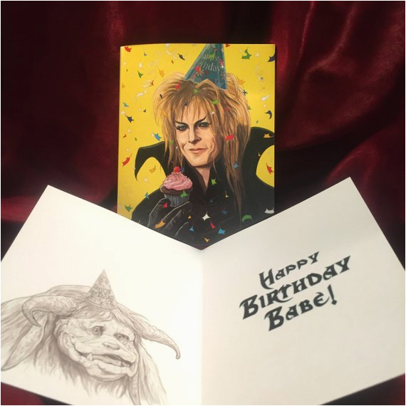 jareth labyrinth birthday card