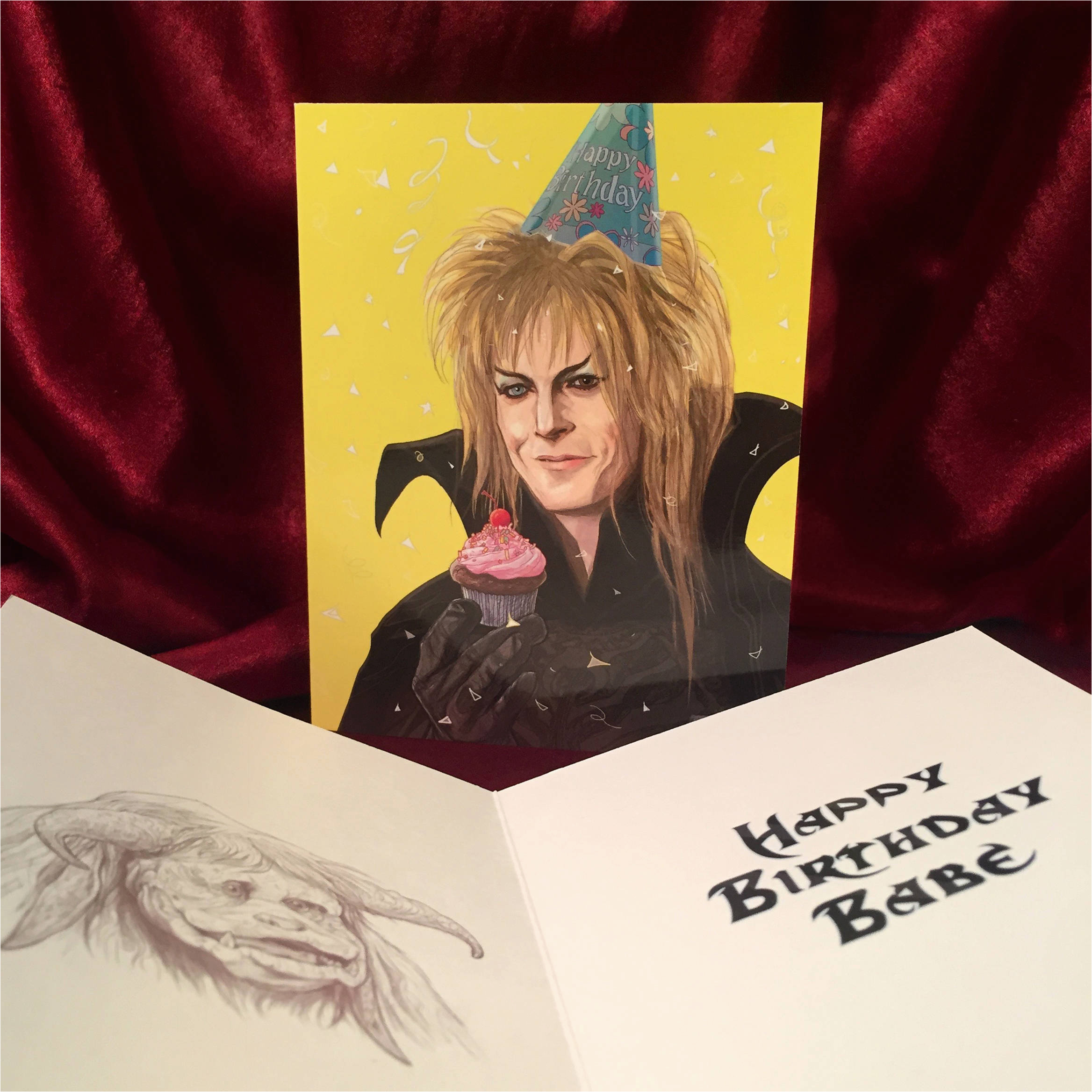 jareth labyrinth birthday card