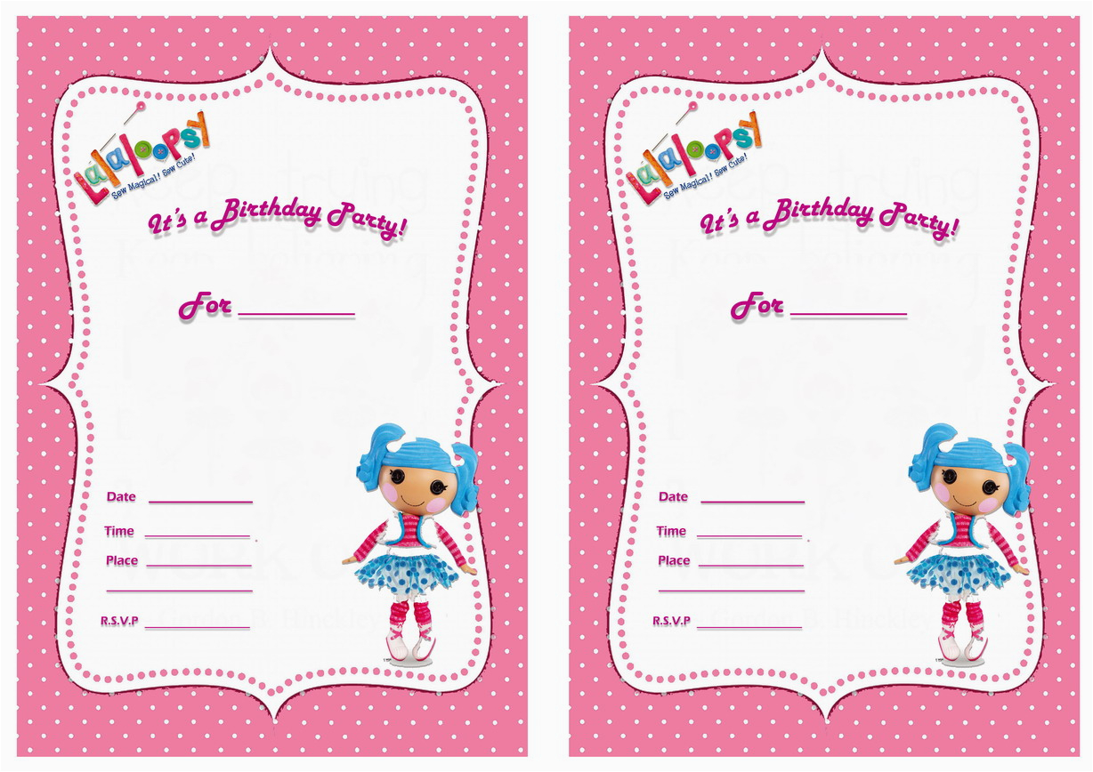 free lalaloopsy birthday invitations