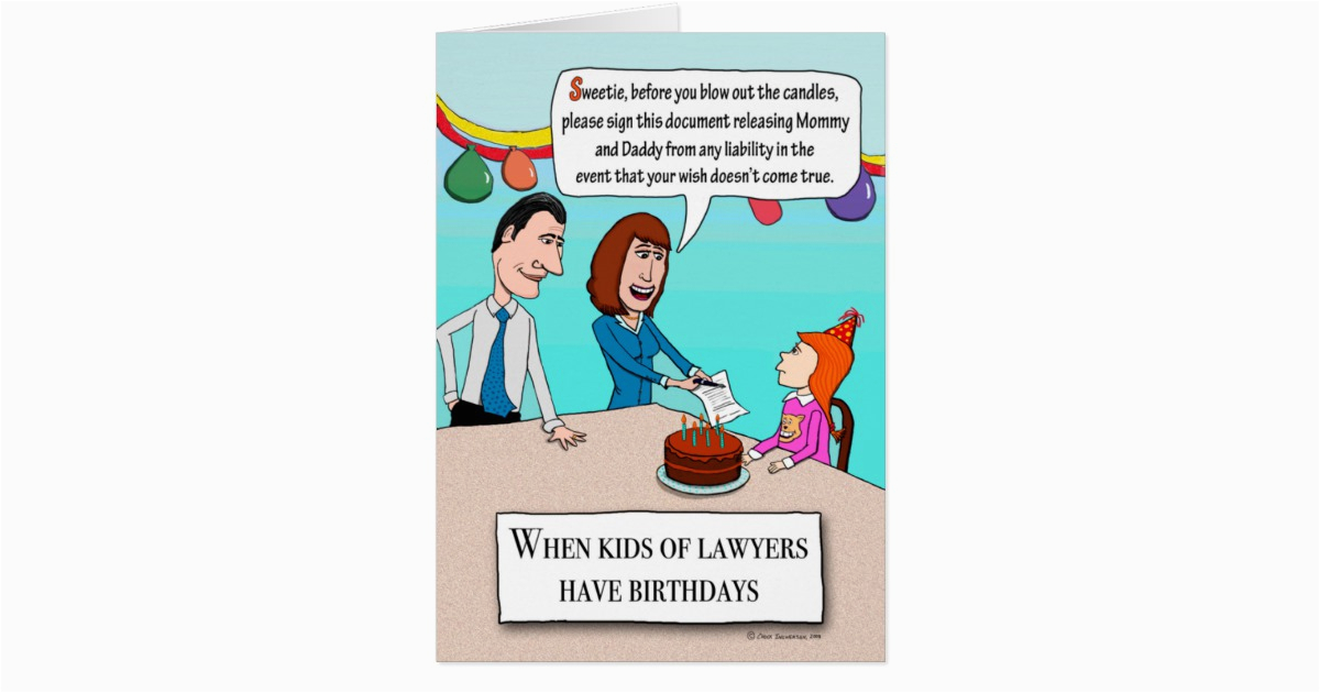 funny parents are lawyers birthday card zazzle com