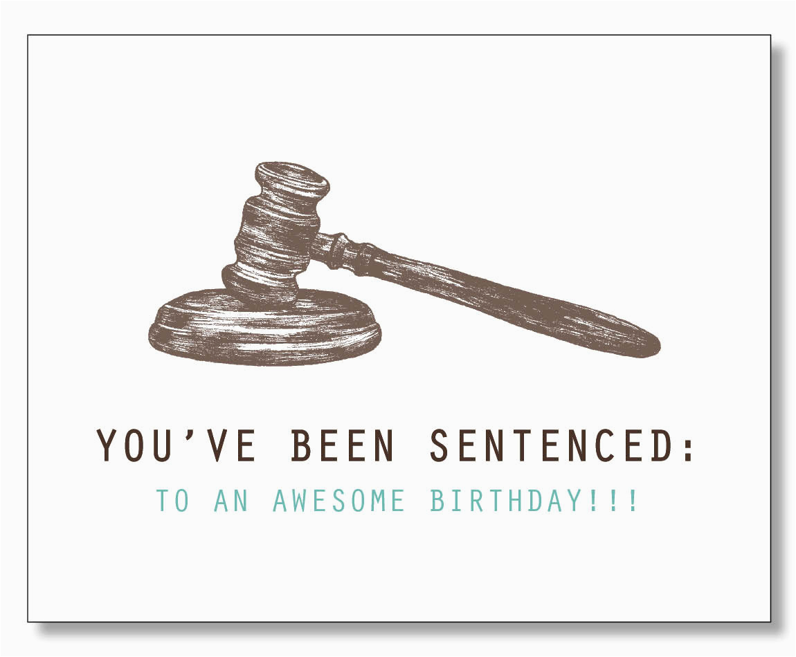 hilarious lawyer birthday card judge card law student