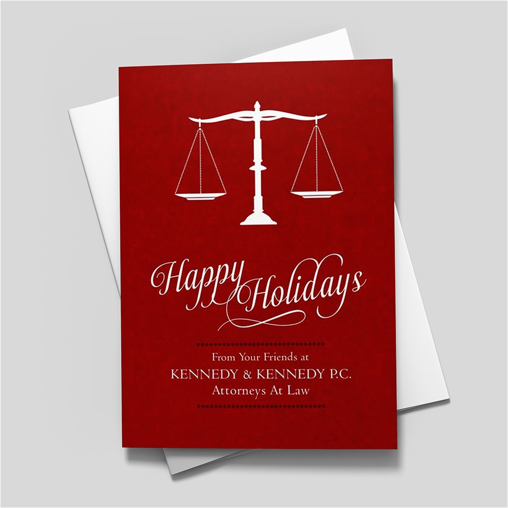 holiday attorney scales holiday greeting cards by