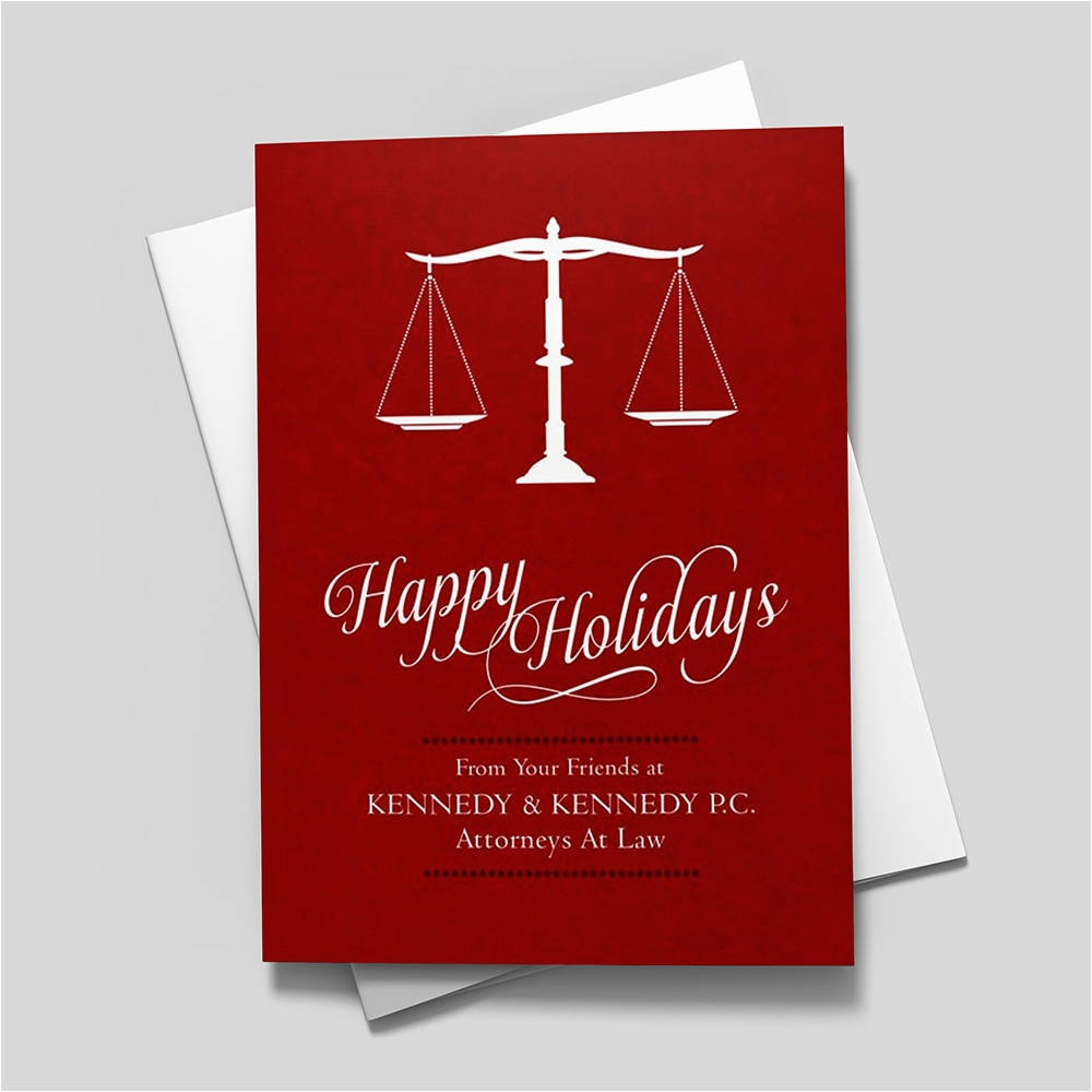 Lawyer Birthday Card Holiday attorney Scales Holiday Greeting Cards by