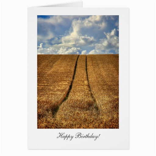 been and gone wheat field happy birthday greeting card