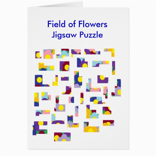 field of flowersjigsaw puzzle greeting card zazzle