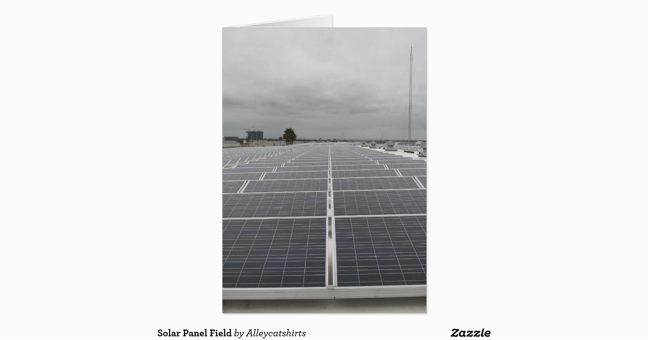 solar panel field greeting card zazzle