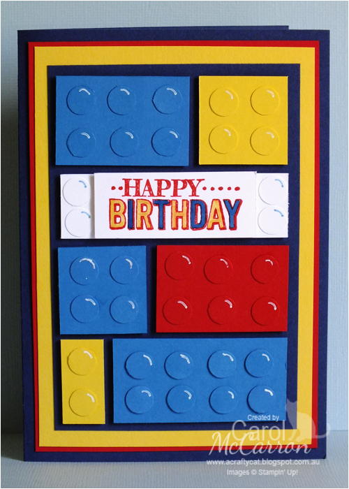 boys lego birthday card