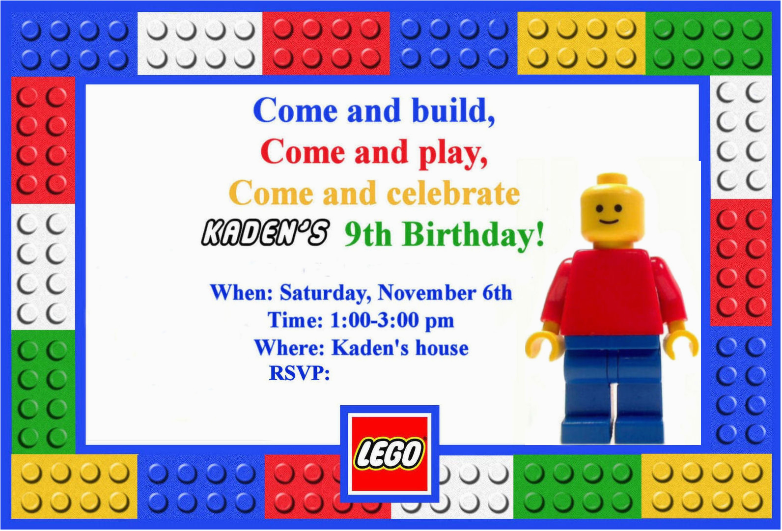 lego city invitations template