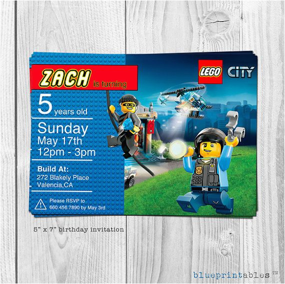 lego city printable invitation