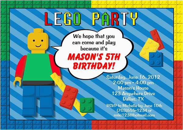 lego birthday party invitations